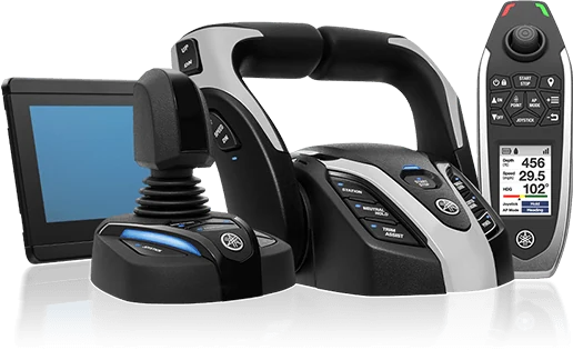 Yamaha Helm Master EX system — CL5 display, joystick, binnacle control and wireless controller